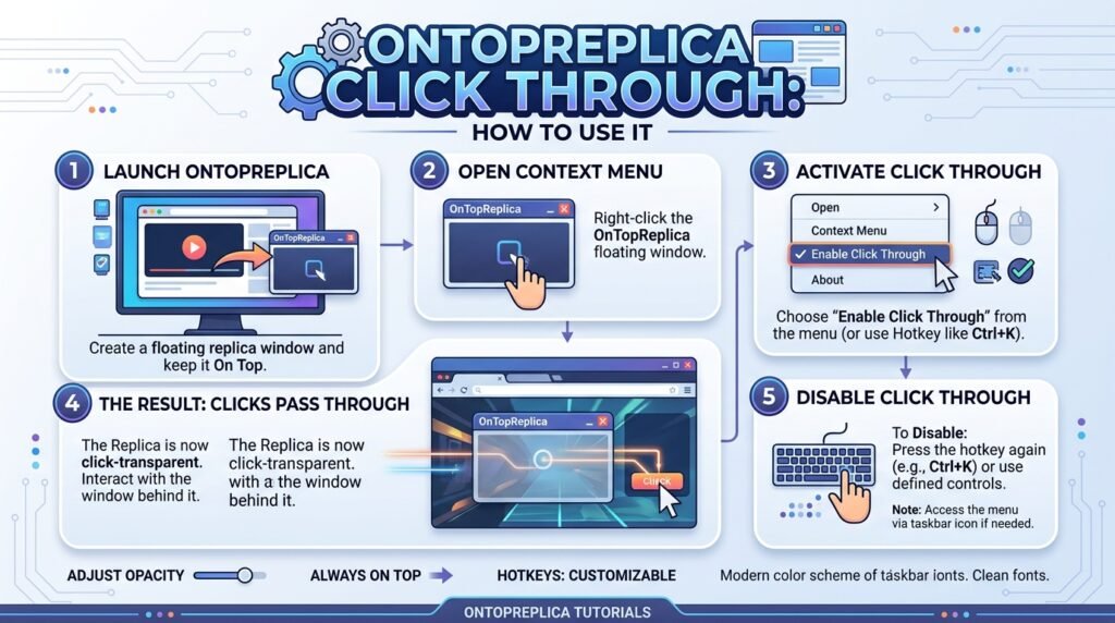 OnTopReplica Click Through How to Use It