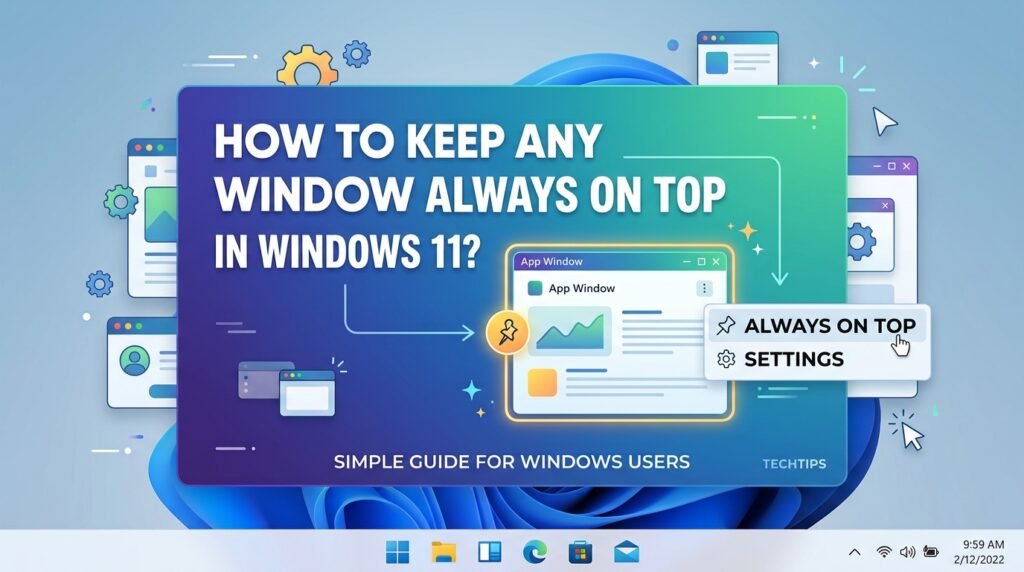 How to keep any window always on top in Windows 11